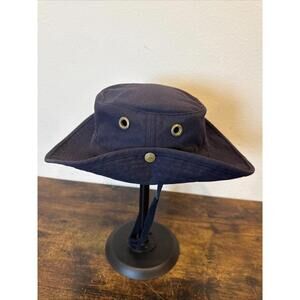 Tilley Endurables Vintage Hat – Navy Blue – Size 8 1/8 – Rare Large Size – EUC